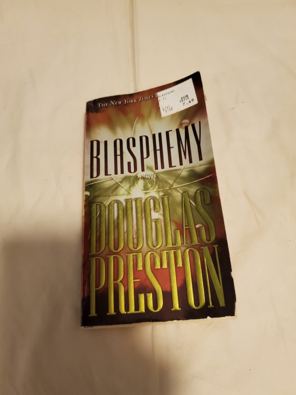 Book by Douglas Preston titled blasphemy